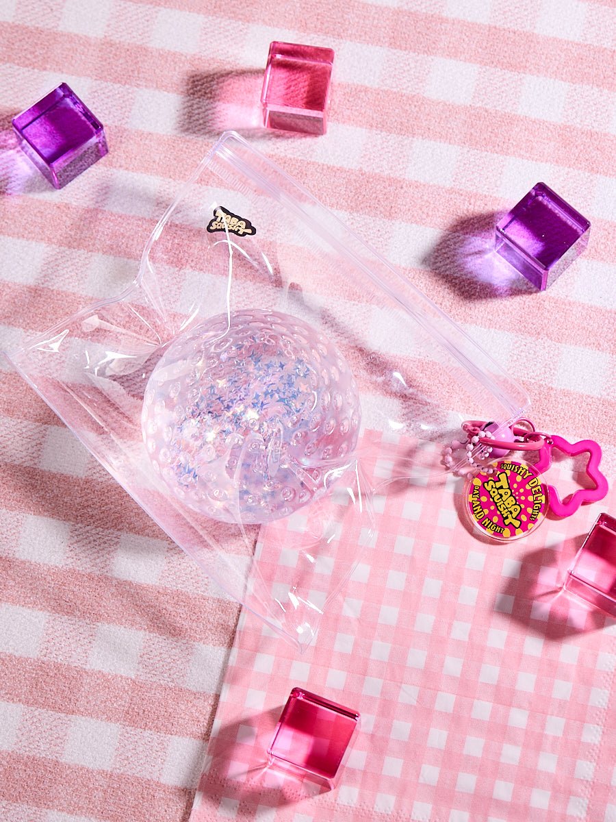 Blingbling Purple Strawberry Taba Squishy