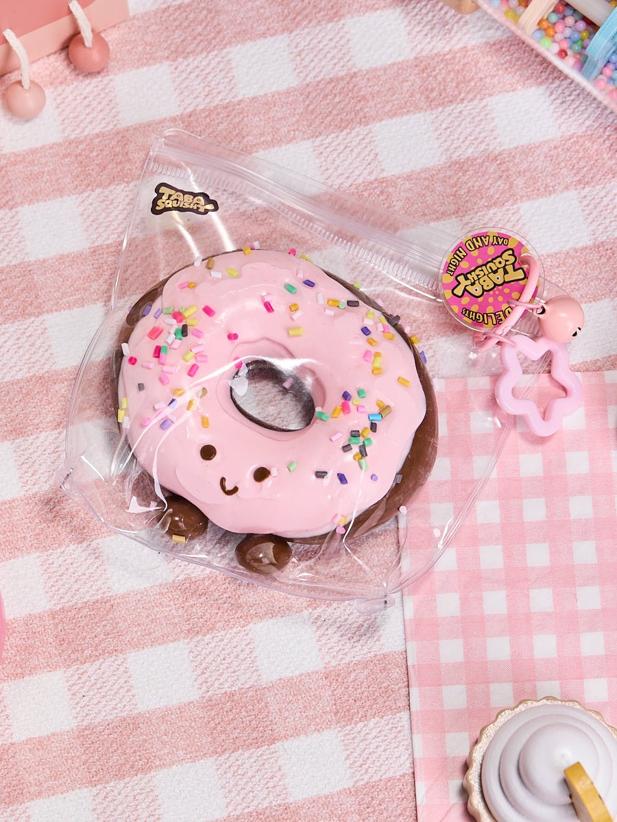Cute Chocolate-pink Donut Taba Squishy