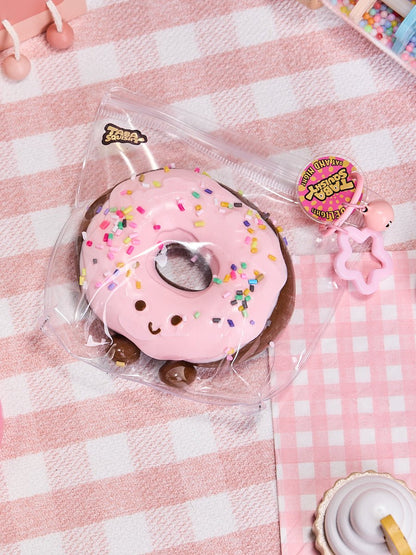 Cute Chocolate-pink Donut Taba Squishy