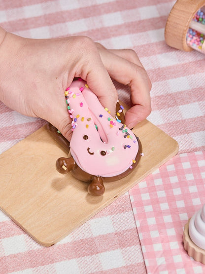 Cute Chocolate-pink Donut Taba Squishy