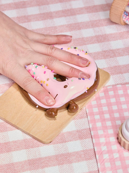 Cute Chocolate-pink Donut Taba Squishy