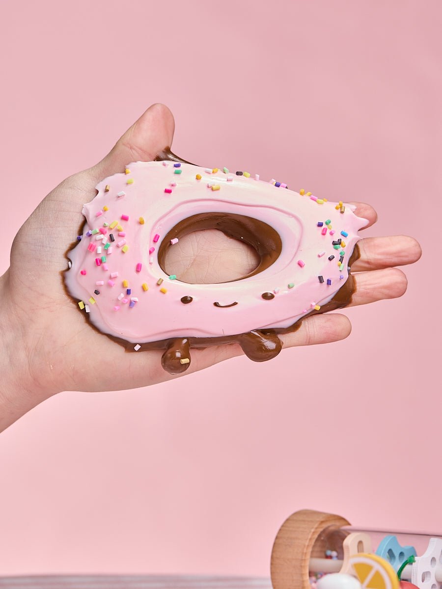 Cute Chocolate-pink Donut Taba Squishy