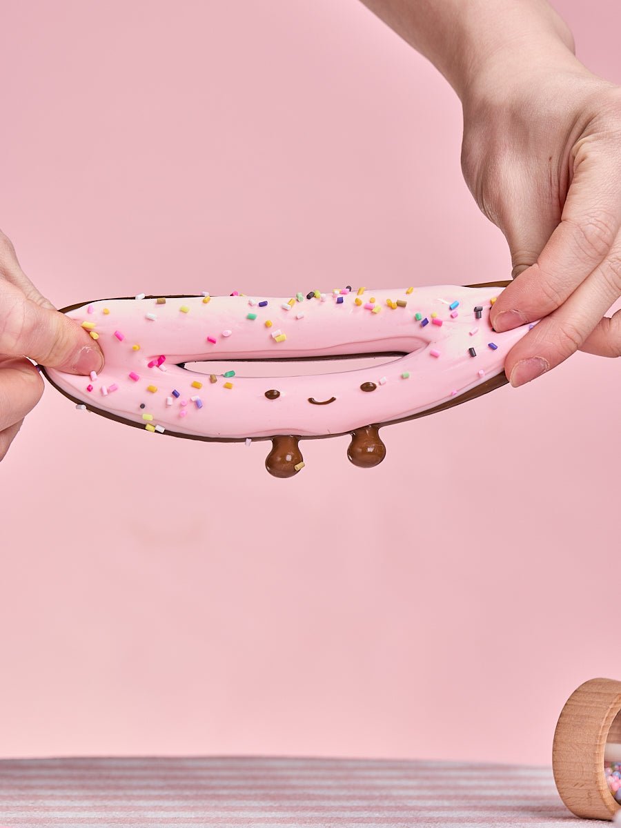 Cute Chocolate-pink Donut Taba Squishy