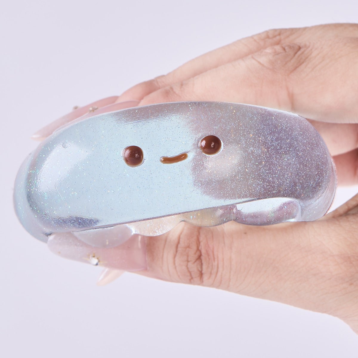 Glitter Transparent-blue Jellyfish Taba Squishy