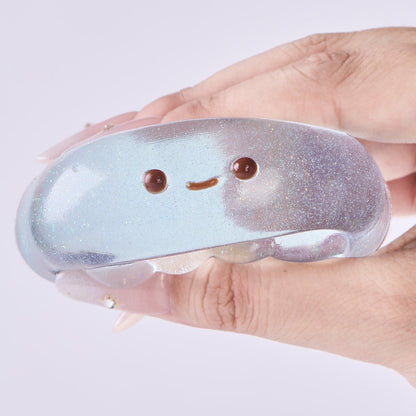 Glitter Transparent-blue Jellyfish Taba Squishy