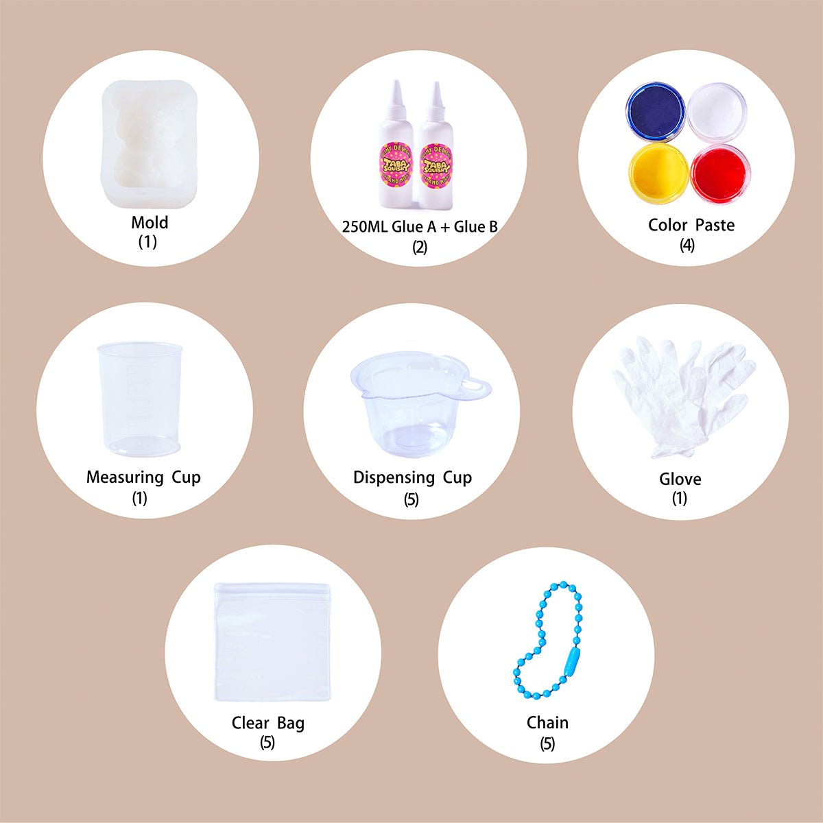 Butter Bear Taba Squishy DIY Mold Set