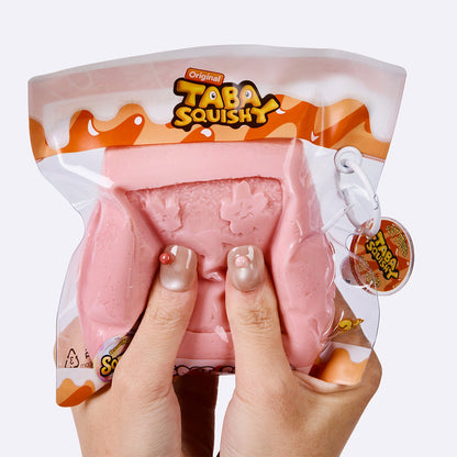Pink Square Sandwich Cookie Taba Squishy