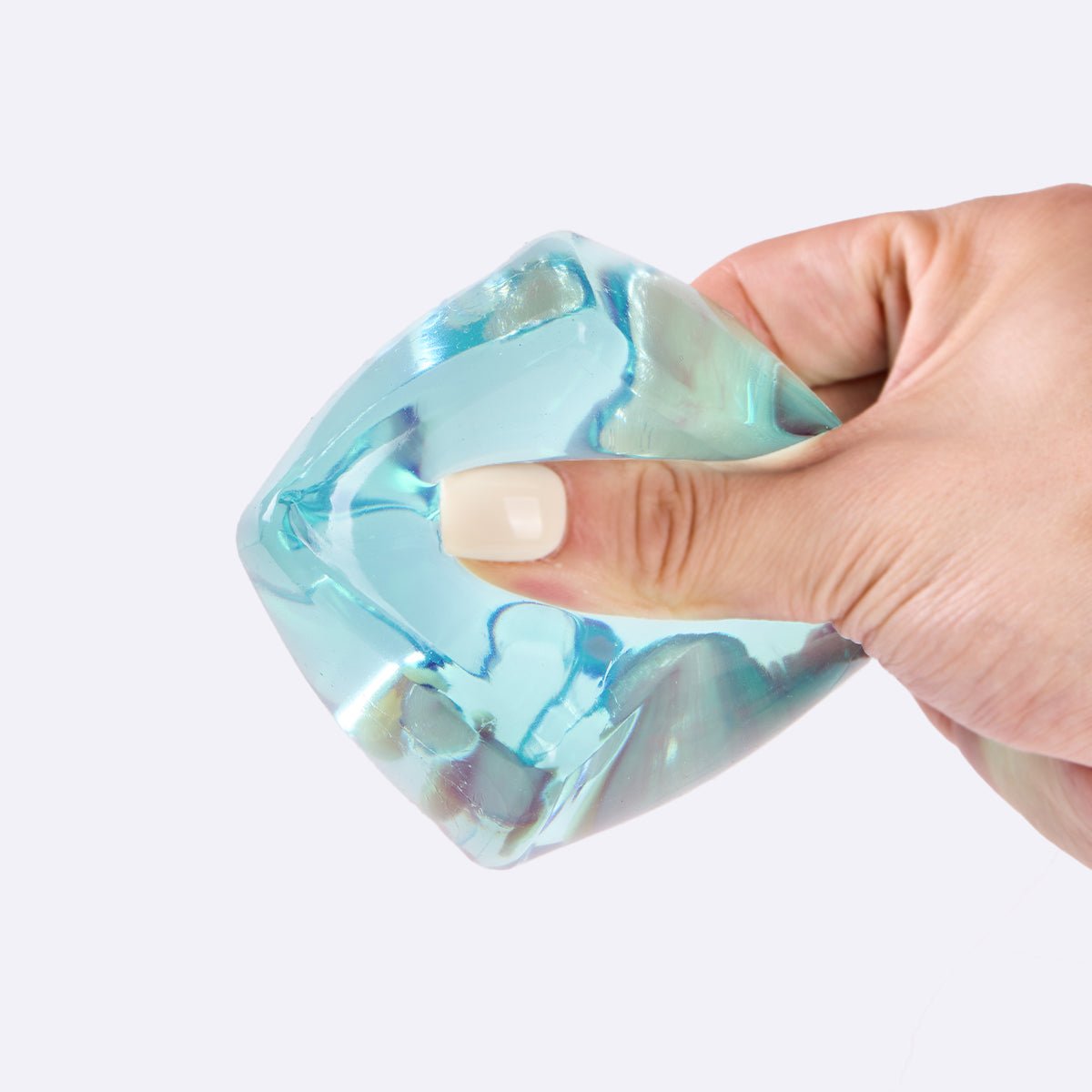 Crystal-blue Ice Cube Taba Squishy