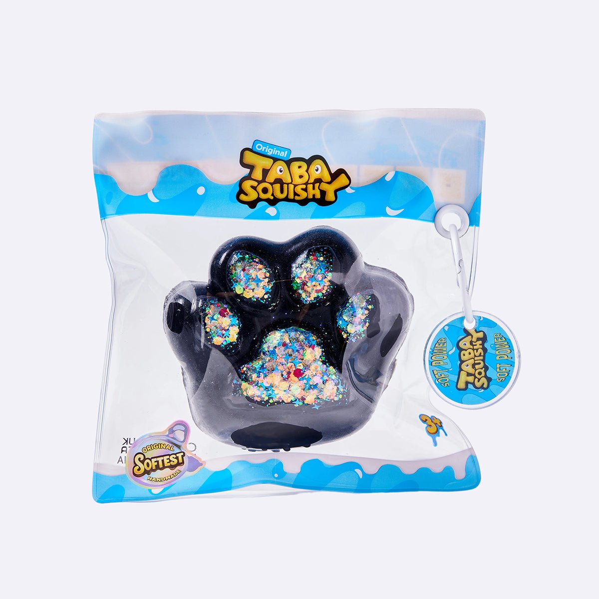 Black Rainbow Glitter Cat Paw