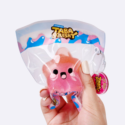 Pink & Orange Happy Star Taba Squishy