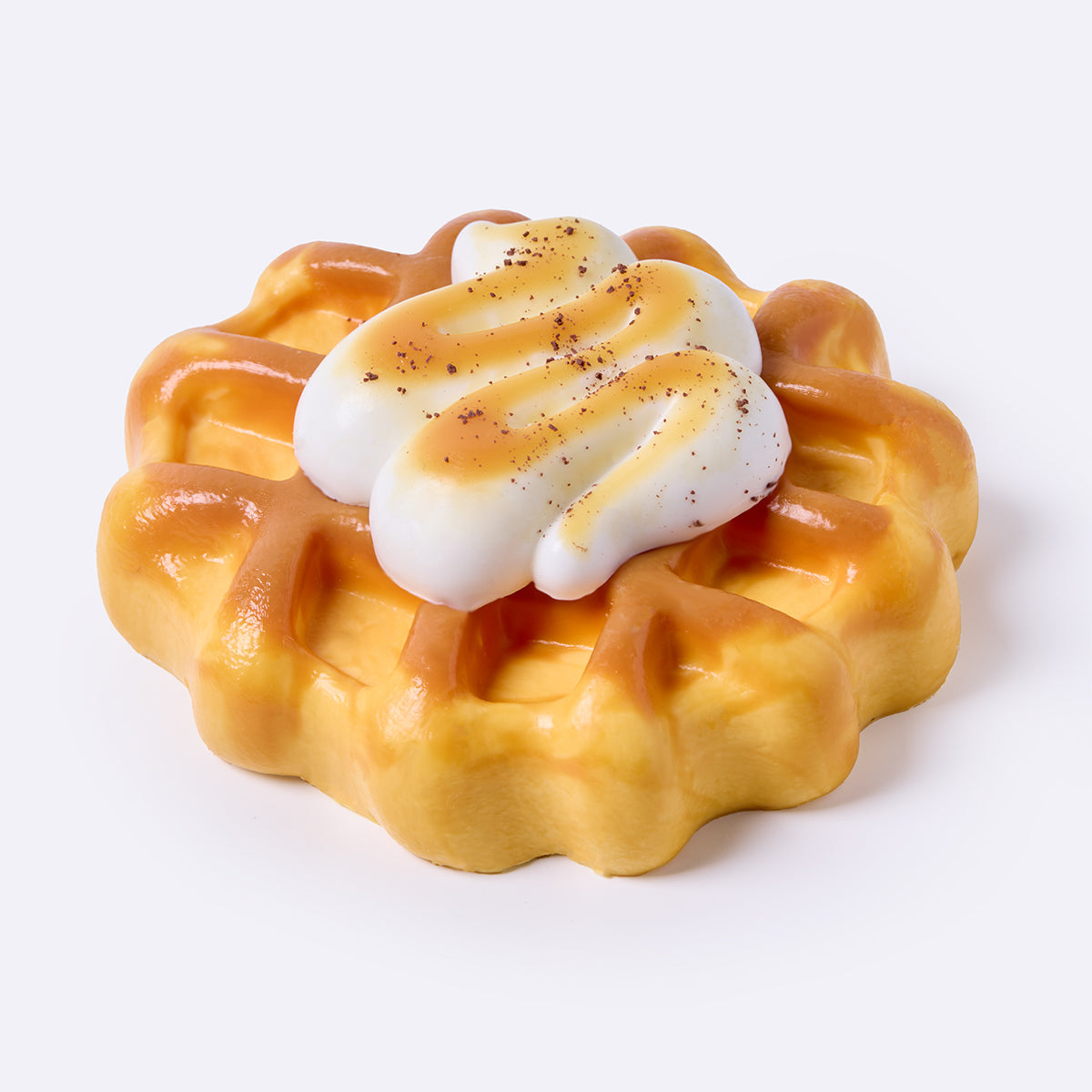 Round Cream Waffle Taba Squishy