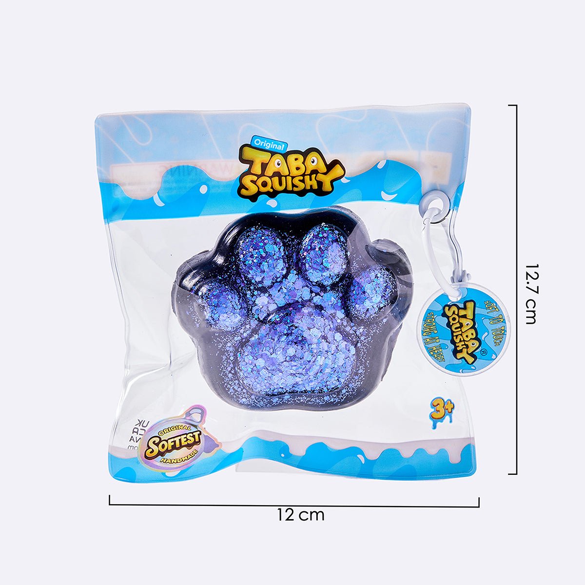 Black Blue Purple Glitter Cat Paw