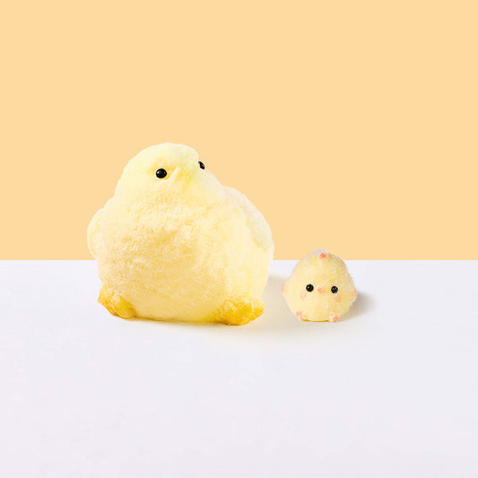 Flocked Yellow Chick Set Taba Squishy