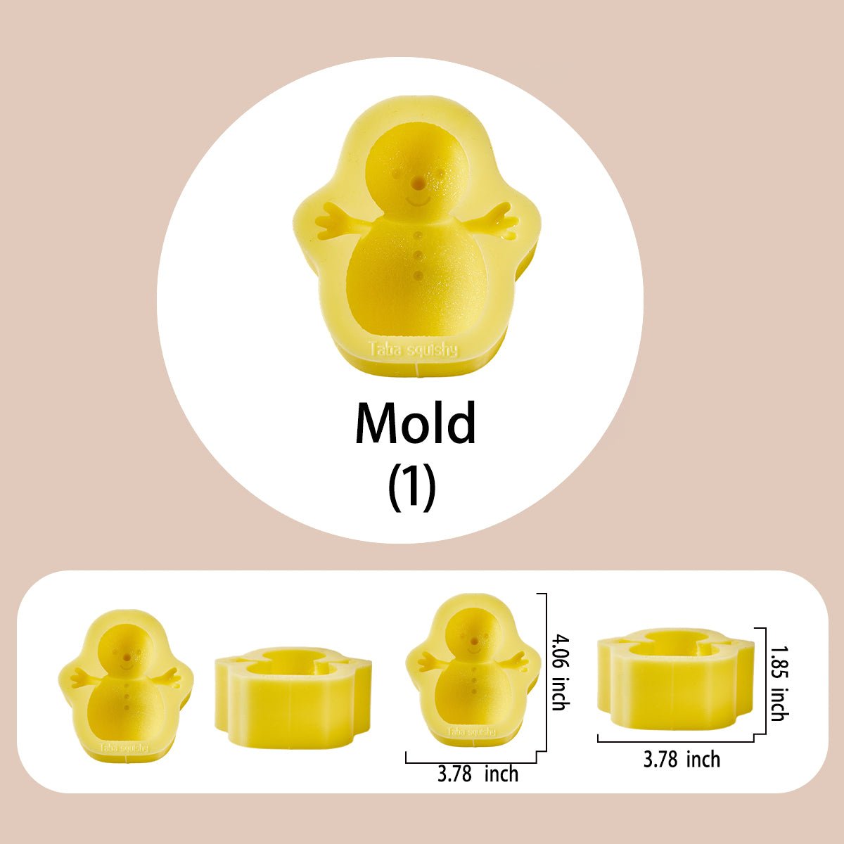 Snowman Taba Squishy DIY Mold Set