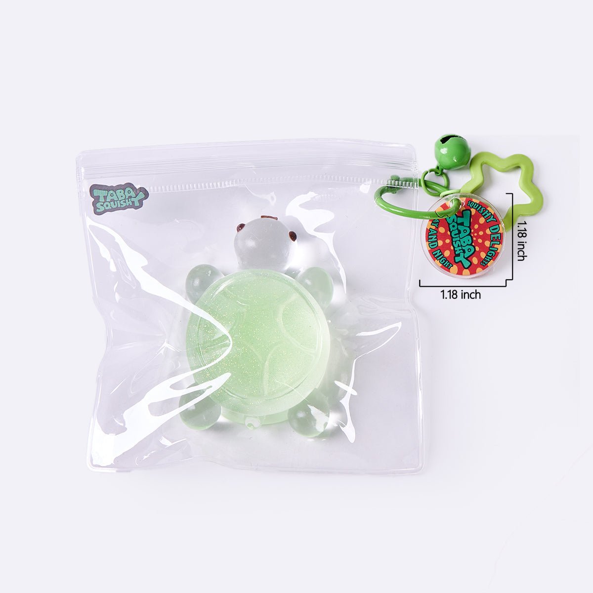 Glitter Clear-green Turtle Taba Squishy