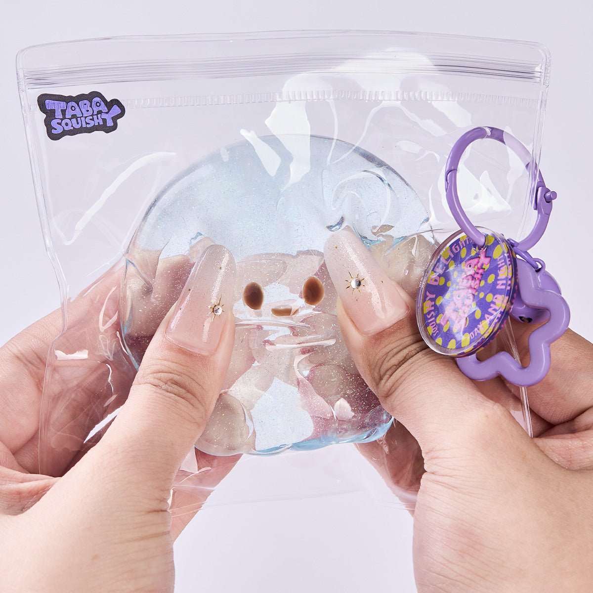 Glitter Transparent-blue Jellyfish Taba Squishy