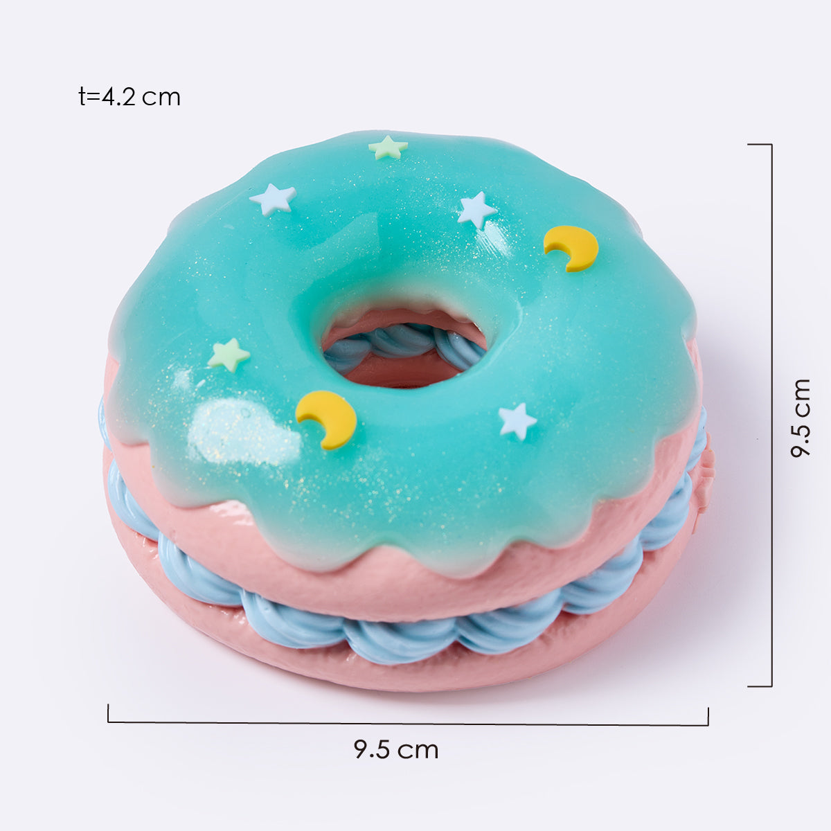 Pink Mint Filled Donut Taba Squishy
