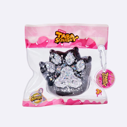 Black Silver Glitter Cat Paw with Claws