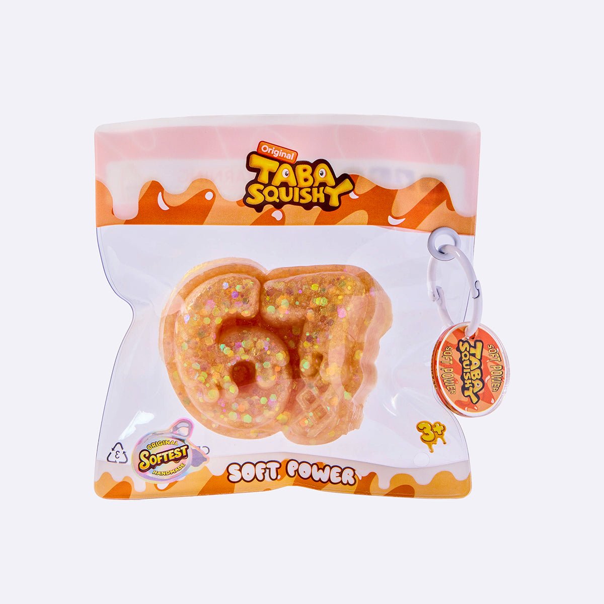 Gold Chunky Glitter Six Seven 67 Taba Squishy