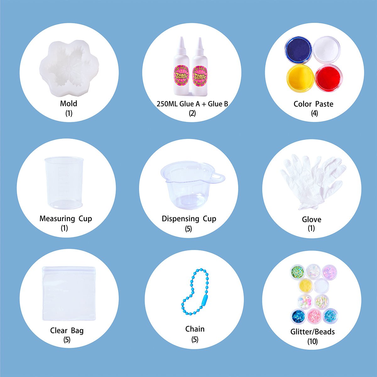 Snowflake Taba Squishy DIY Mold Set