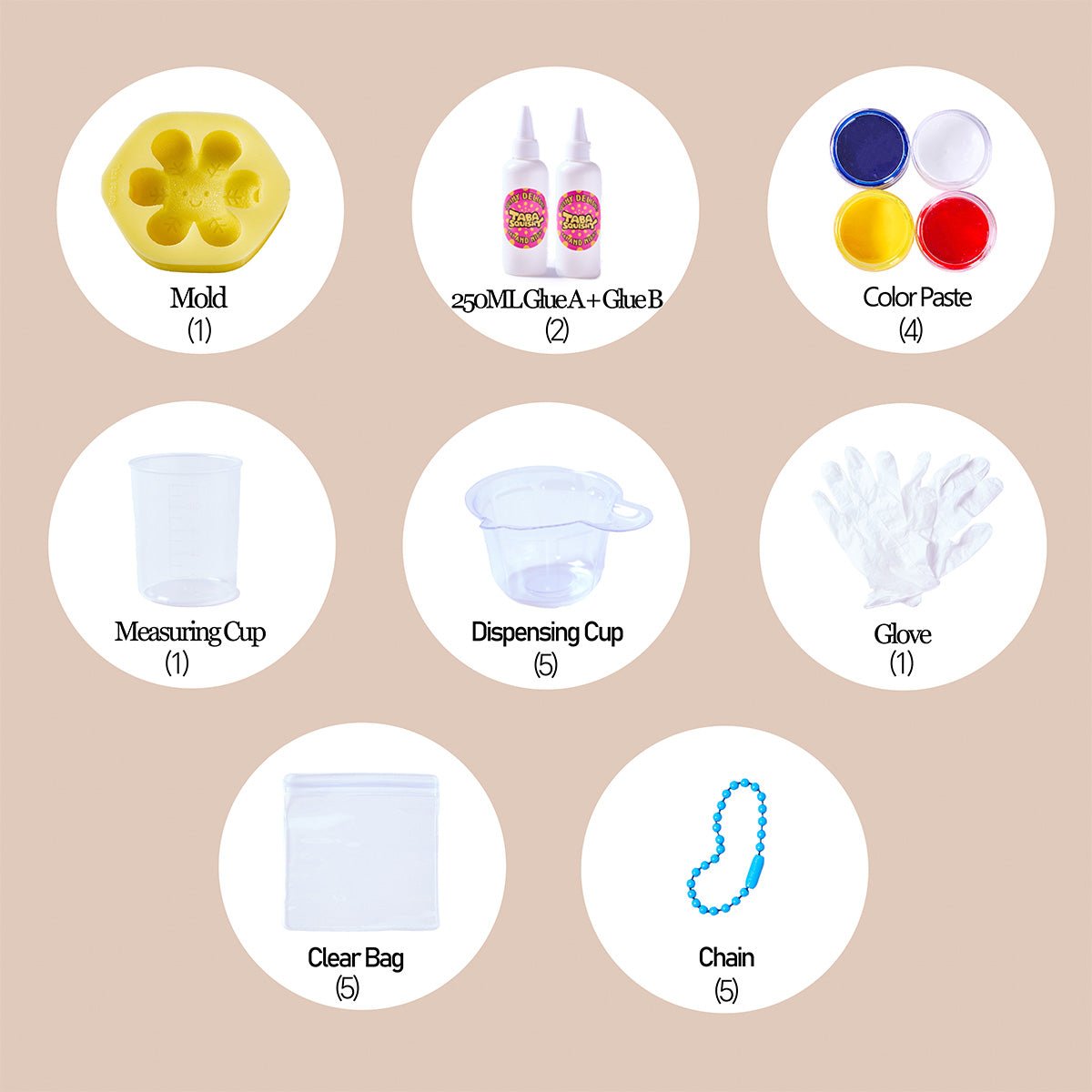 Cute Snowflake Taba Squishy DIY Mold Set