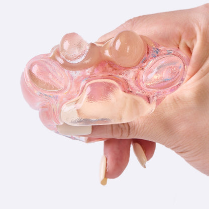100g Blingbling Transparent-pink Paw Taba Squishy