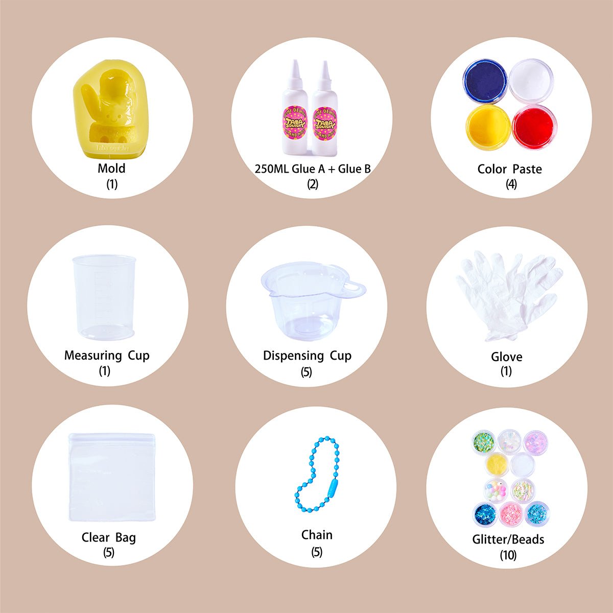 Glove Taba Squishy DIY Mold Set