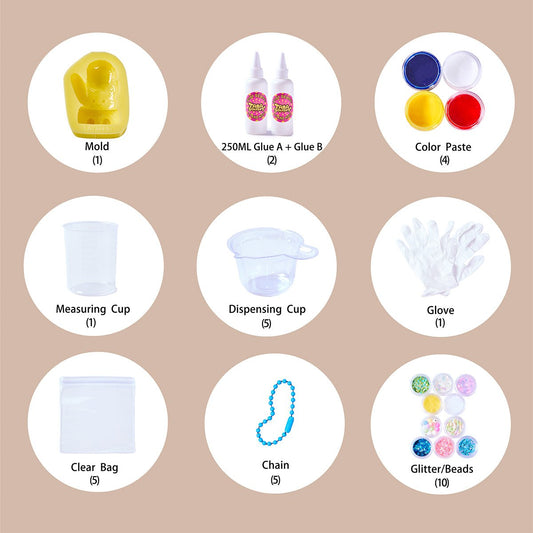 Glove Taba Squishy DIY Mold Set