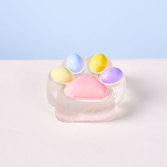 Transparent-colorful Paw Taba Squishy
