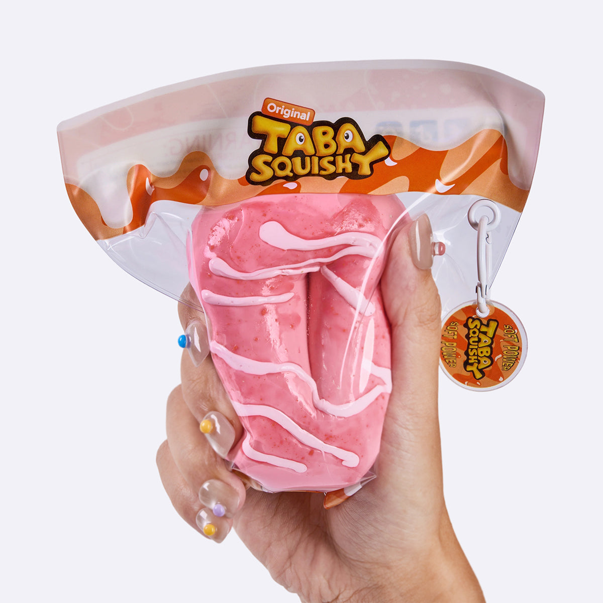 Jumbo Strawberry Pink Donut Taba Squishy