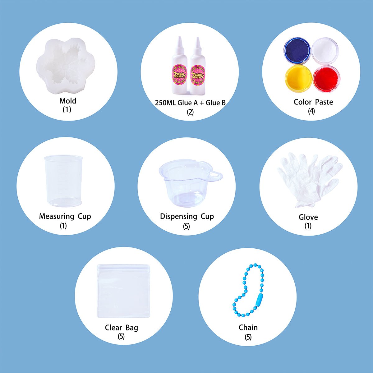 Snowflake Taba Squishy DIY Mold Set
