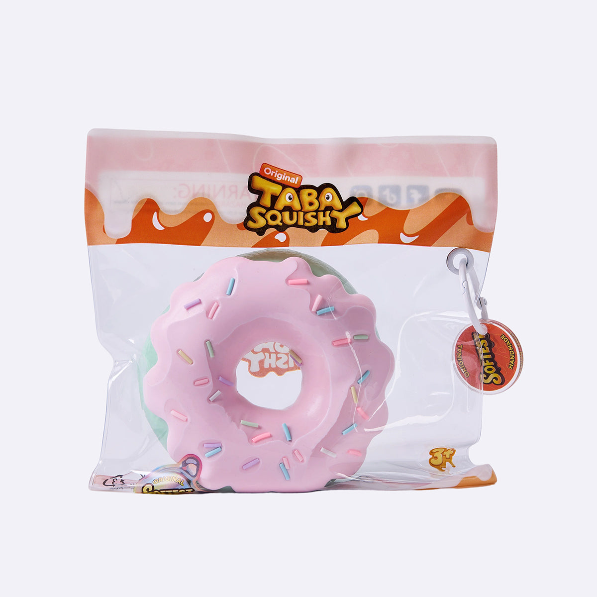 Jumbo Pink Mint Donut Taba Squishy