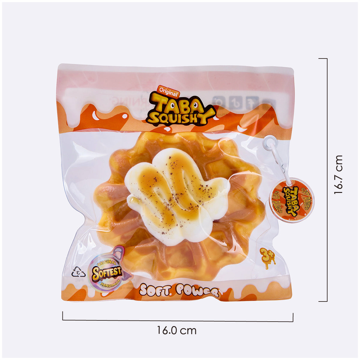 Round Cream Waffle Taba Squishy