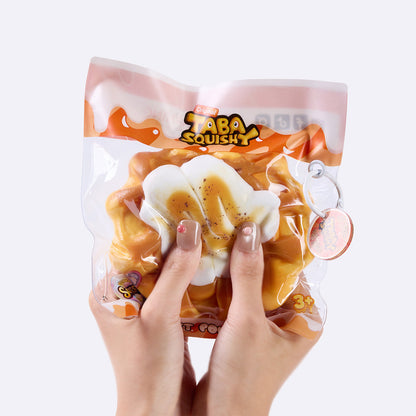 Round Cream Waffle Taba Squishy