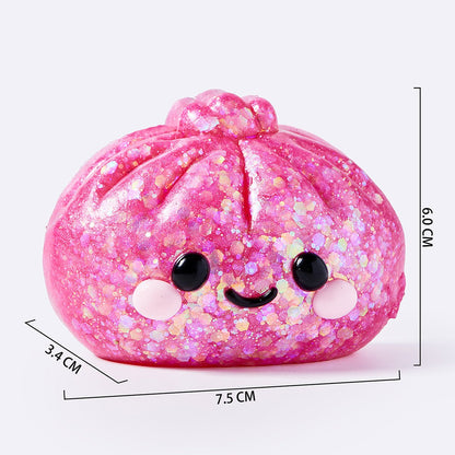 Fuchsia Glitter Dumpling