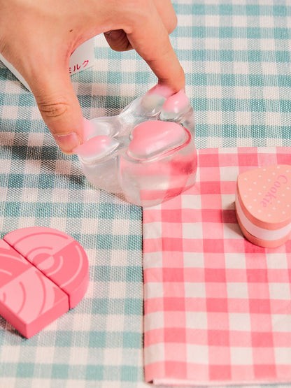 Transparent-pink Paw Taba Squishy