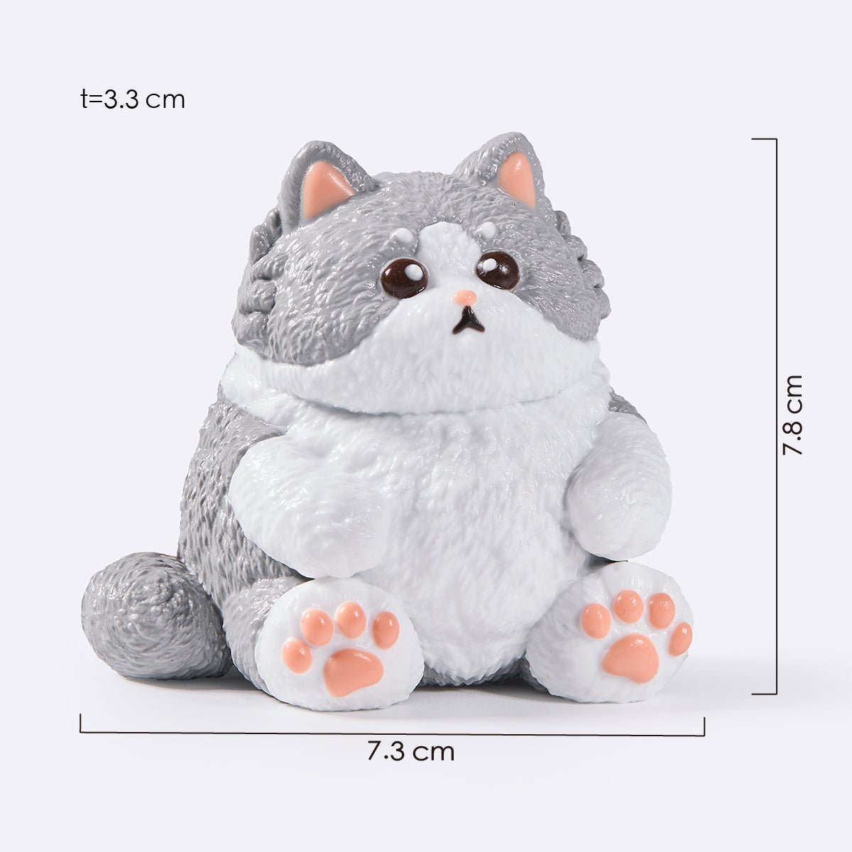 Chubby Gray Cat Taba Squishy