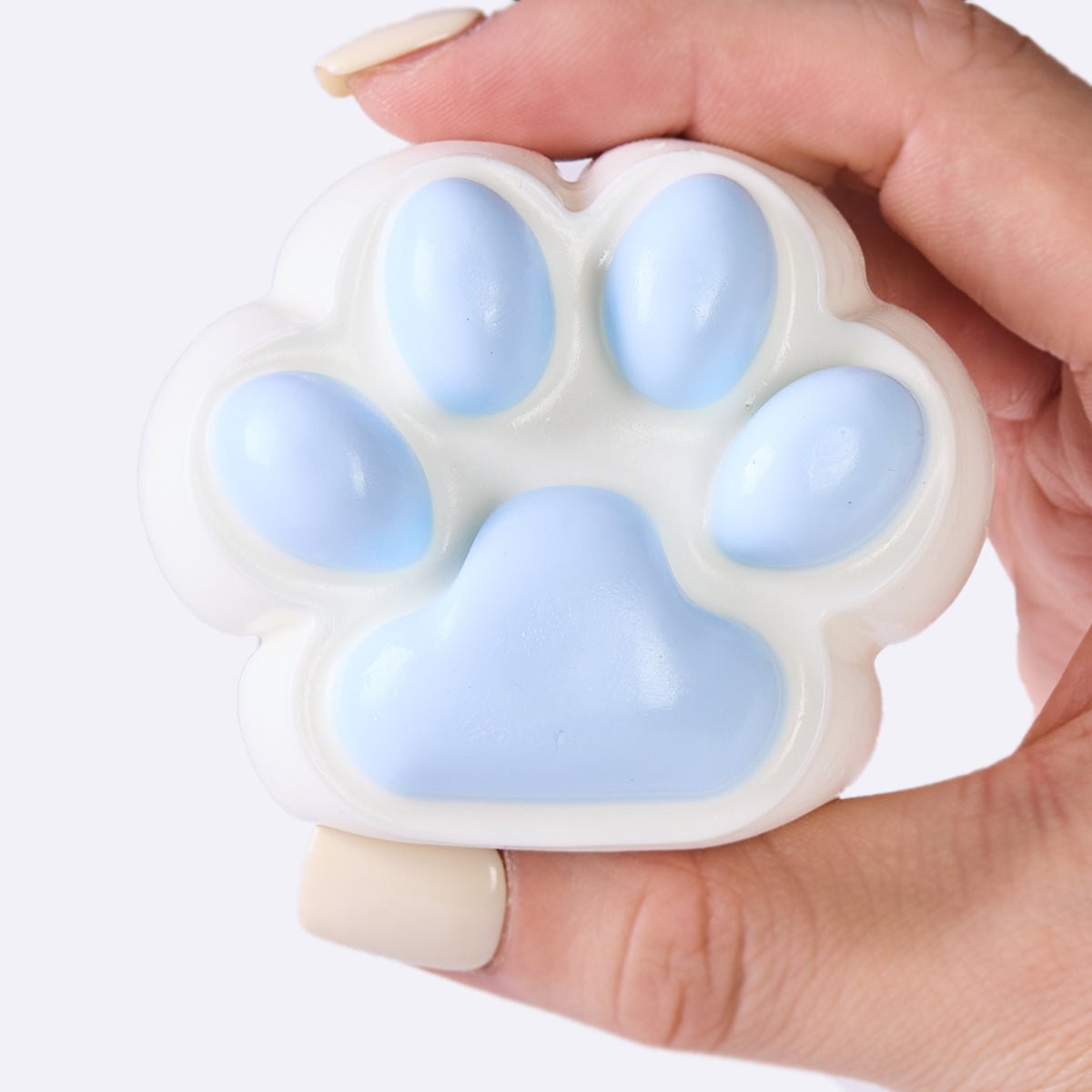 100g White-blue Paw Taba Squishy