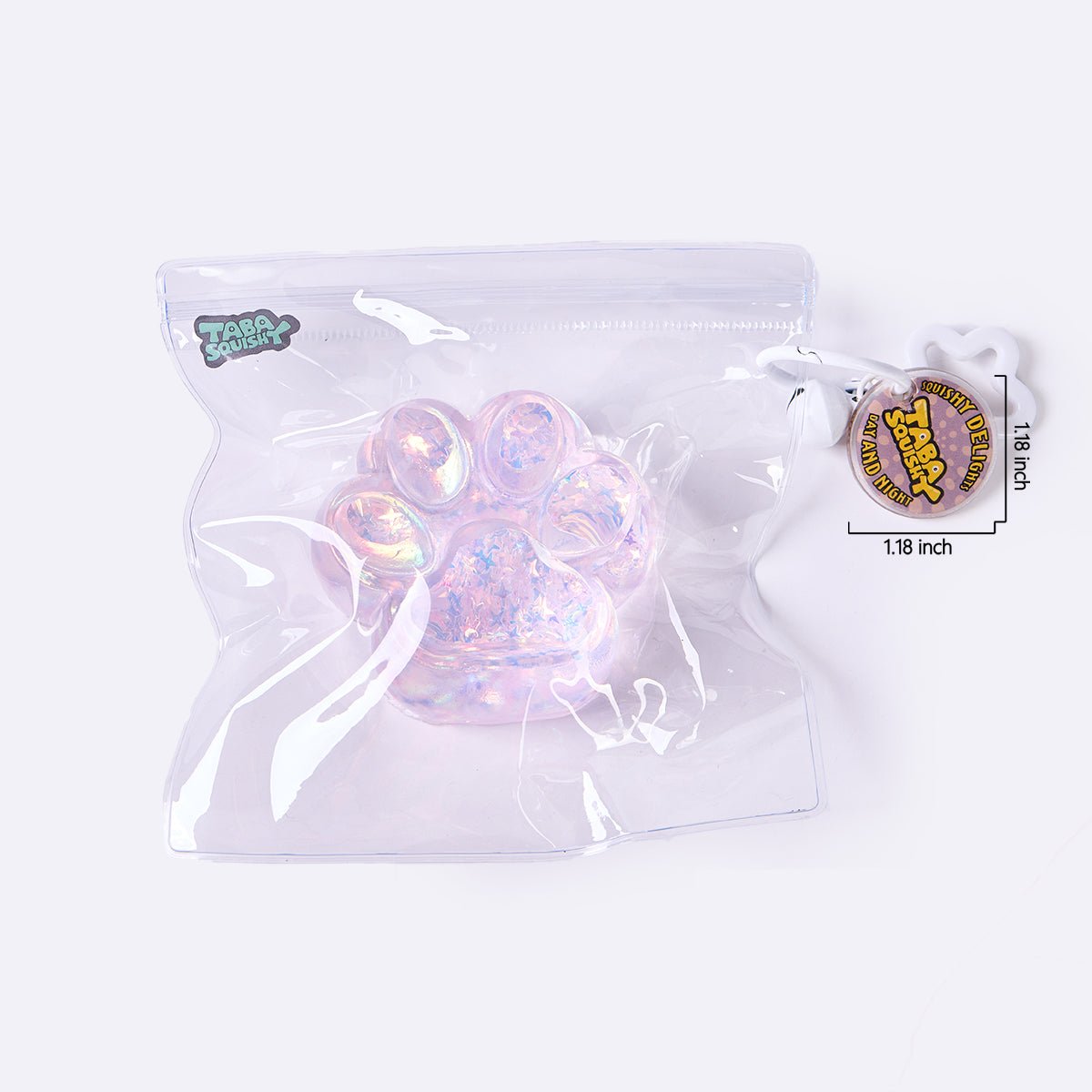 100g Blingbling Transparent-purple Paw Taba Squishy