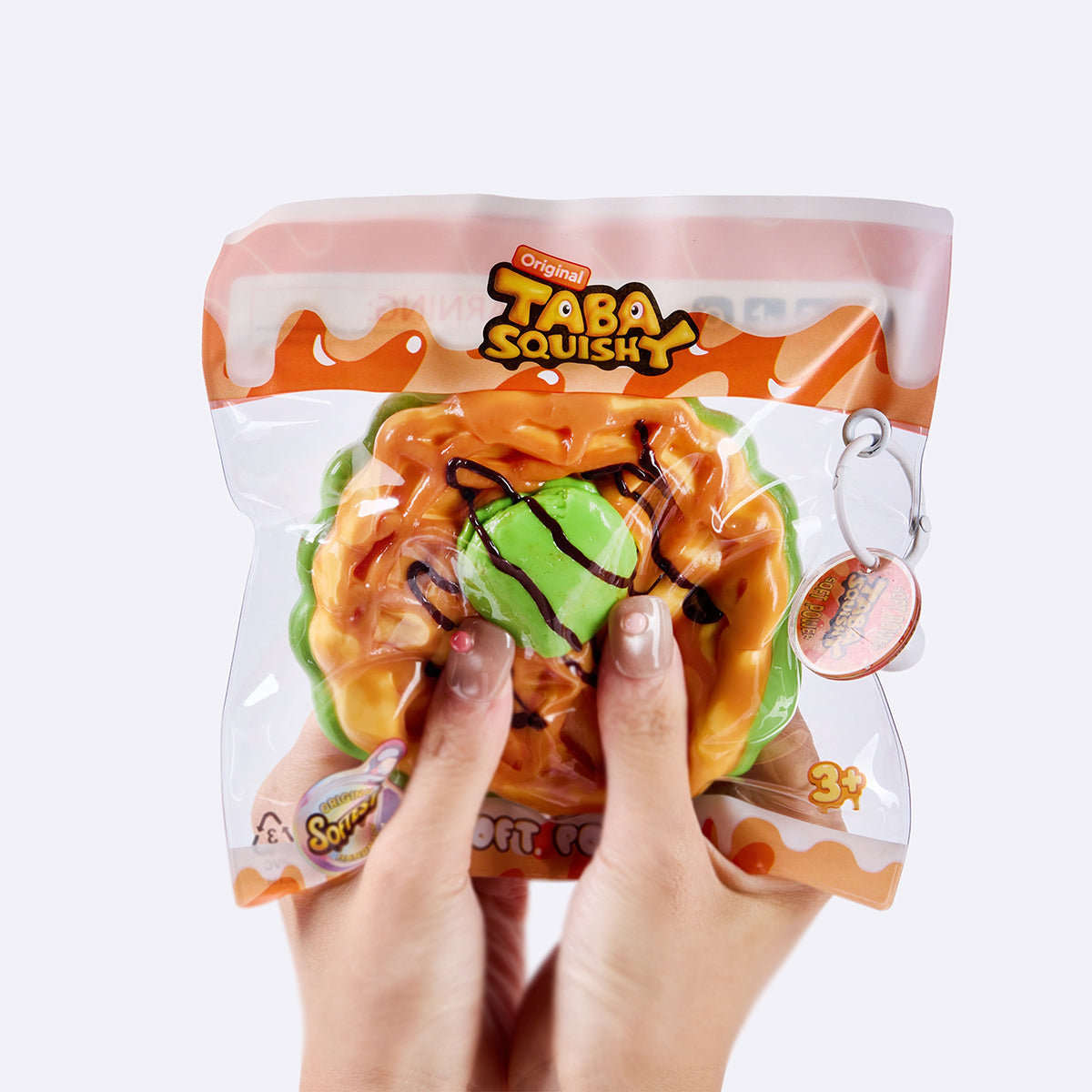 Round Matcha-Filled Waffle Taba Squishy