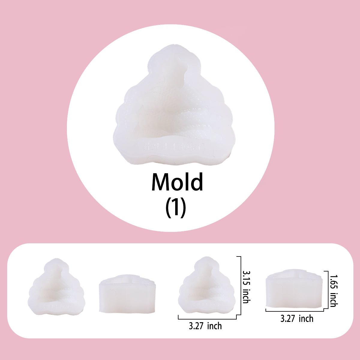 Knitted Christmas Tree Taba Squishy DIY Mold Set