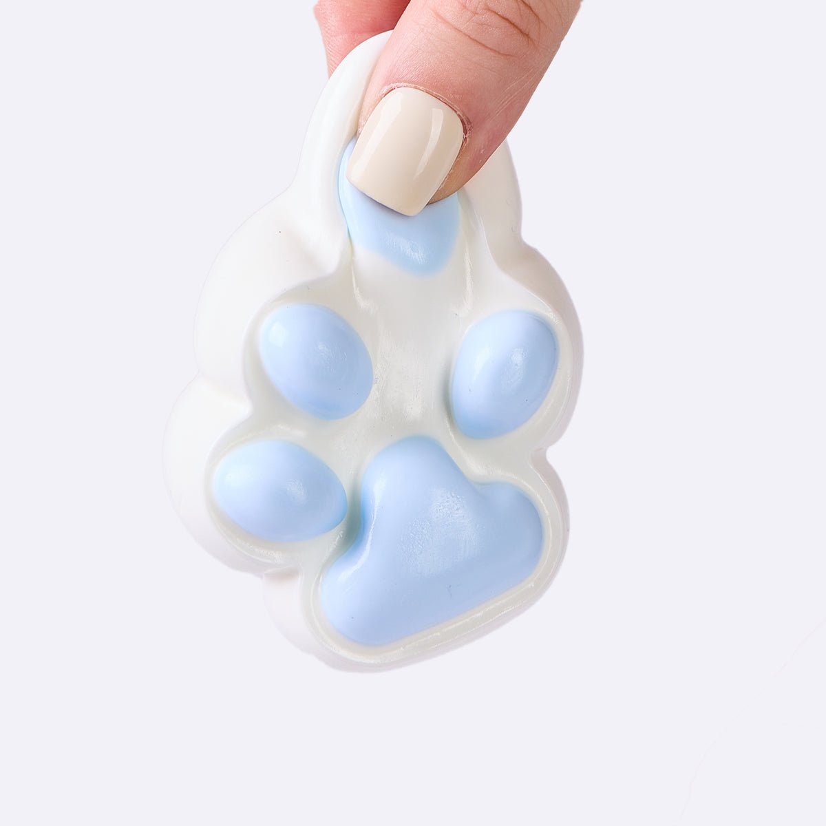 100g White-blue Paw Taba Squishy