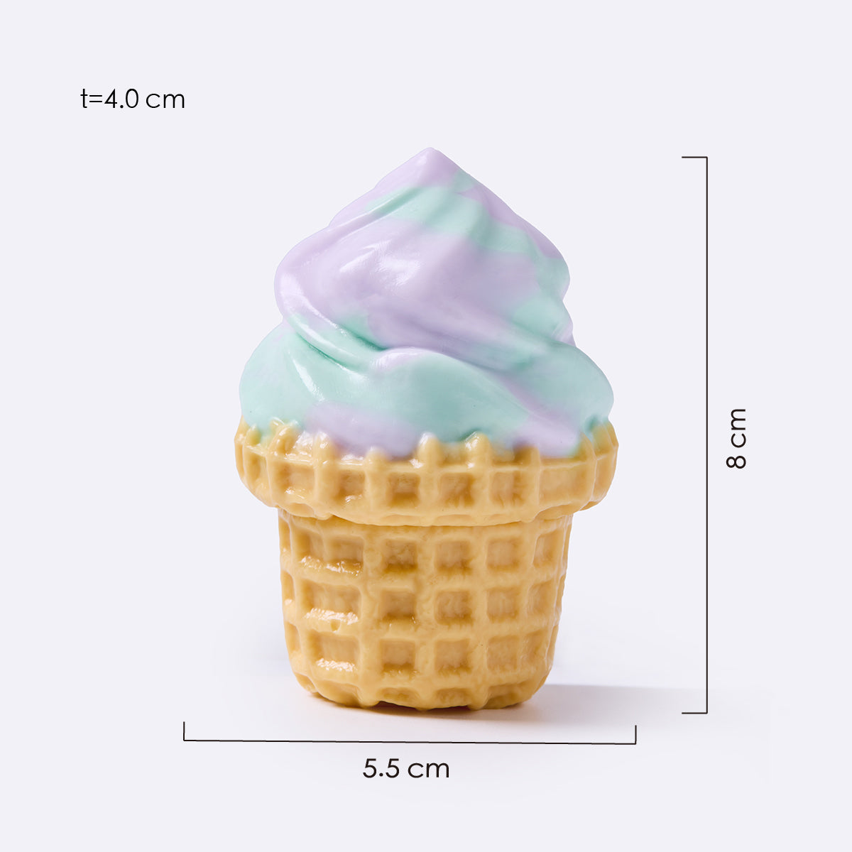 Mint Grape Ice Cream Cone Taba Squishy