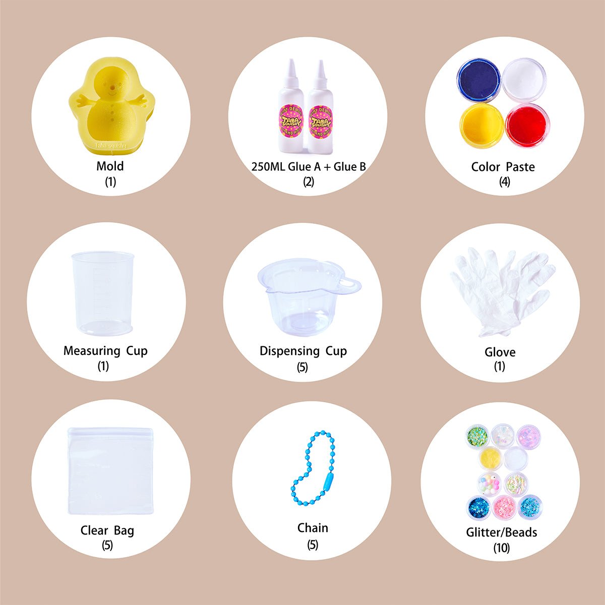Snowman Taba Squishy DIY Mold Set