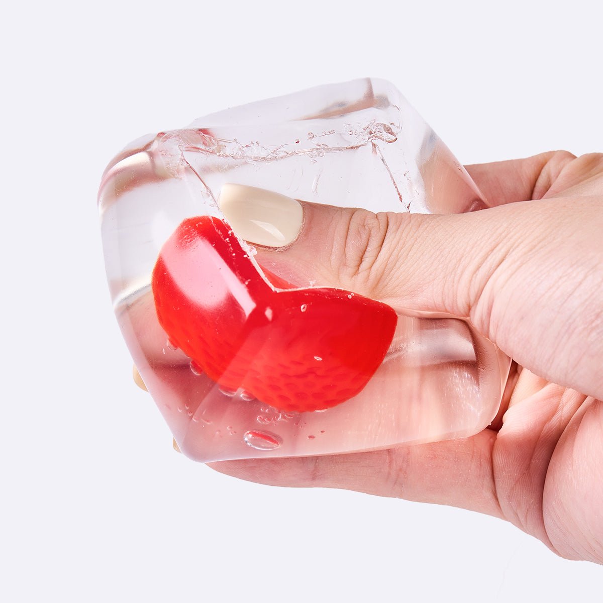 Nested Strawberry Cute Ice Cube Taba Squishy