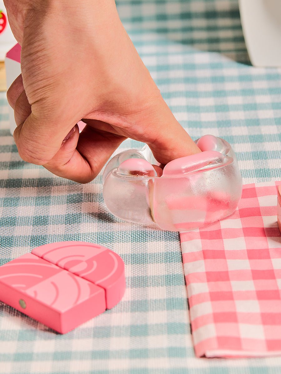 Transparent-pink Paw Taba Squishy