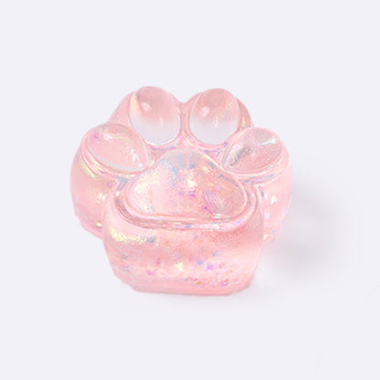 100g Blingbling Transparent-pink Paw Taba Squishy
