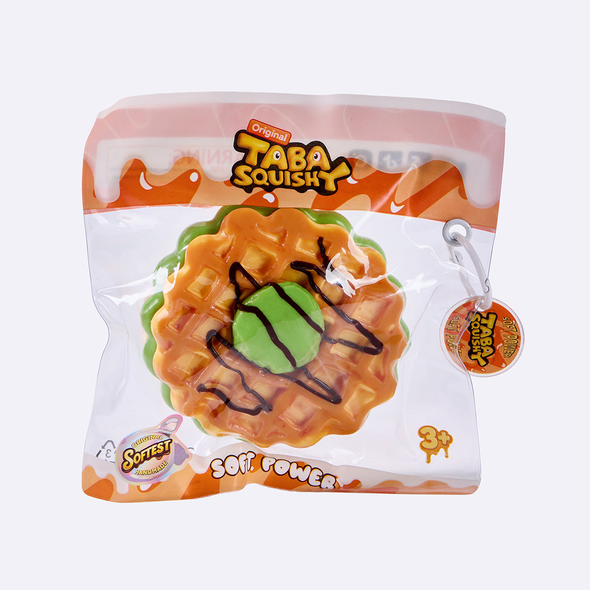 Round Matcha-Filled Waffle Taba Squishy