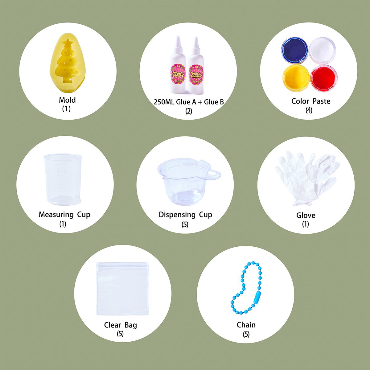 Cute Christmas Tree Taba Squishy DIY Mold Set