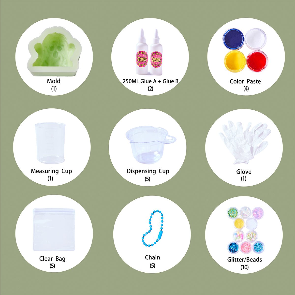 Ghost Taba Squishy DIY Mold Set